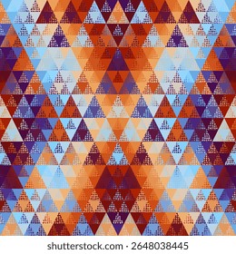 Seamless pattern of a triangles.. Aztec geometric ornament. Vector illustration. Seamless pattern.