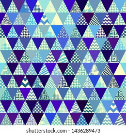 Seamless pattern of a triangles.. Aztec ornament. Vector image.