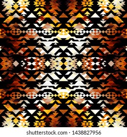 Seamless pattern of a triangles.. Aztec ornament. Vector image.