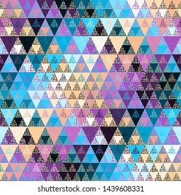 Seamless pattern of a triangles.. Aztec ornament. Vector image.