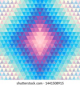 Seamless pattern of a triangles.. Aztec ornament. Vector image.