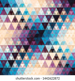 Seamless pattern of a triangles.. Aztec ornament. Vector image.