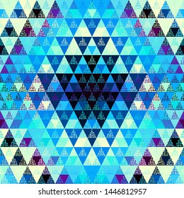 Seamless pattern of a triangles.. Aztec ornament. Vector image.