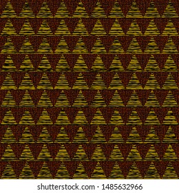 Seamless pattern of a triangles.. Aztec ornament. Vector image.