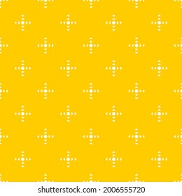 Seamless pattern of triangles and dots. Geometric orange background.