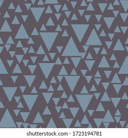 Seamless pattern with triangles. Fabric design. Vector illustration