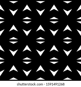 Seamless pattern. Triangles, figures ornament. Geometric motif. Ethnic wallpaper. Mosaics background. Simple shapes backdrop. Digital paper, web design, textile print, abstract. Vector artwork.