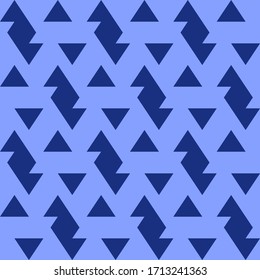  Patrón sin problemas. Triángulos, figuras adornadas. Papel pintado de polígonos. Sencillas figuras de fondo. Motivo étnico. Fondo geométrico. Papel digital, impresión textil, diseño web, abstracto. Vector.