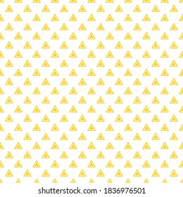 Seamless pattern of triangles. Geometric orange background.
