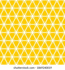 Seamless pattern of triangles. Geometric orange background.