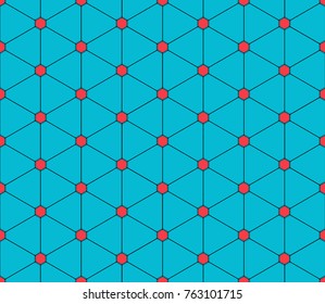 Seamless pattern of triangles and hexagons