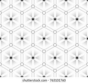 Seamless pattern of triangles and hexagons
