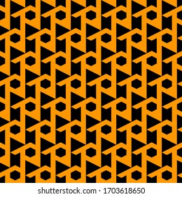 Seamless pattern. Triangles, hexagons, figures ornament. Folk wallpaper. Ethnic motif. Simple shapes background. Geometric backdrop. Digital paper, textile print, web design, abstract