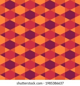 Seamless pattern. Triangles, hexagons ornament. Geometric wallpaper. Mosaic tiles. Flooring background. Ethnic motif. Geometrical backdrop. Digital paper. Web design. Textile print. Vector art work.
