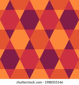 Seamless pattern. Triangles, hexagons ornament. Geometric wallpaper. Mosaic tiles. Flooring background. Ethnic motif. Geometrical backdrop. Digital paper. Web design. Textile print. Vector art.