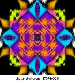 Seamless pattern of a triangles.. Imitation of abstract ornamental carpet texture.. Vector image.