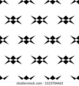 Seamless pattern. Triangles, kites ornament. Geometrical backdrop. Triangular, quadrangular shapes wallpaper. Geometric background. Polygons motif. Digital paper, textile print, abstract. Vector art.
