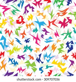 Seamless pattern with triangles, mosaic endless pattern.