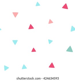 Seamless pattern with triangles on a white background