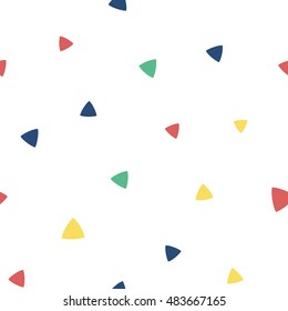 Seamless pattern with triangles on a white background