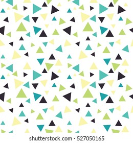 Seamless pattern with triangles on a white background. Vector repeating texture.