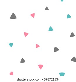 Seamless pattern with triangles on a white background. Vector repeating texture.