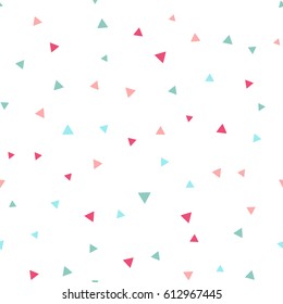 Seamless pattern with triangles on a white background