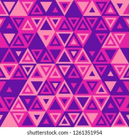 Seamless pattern with triangles ornament. Abstract modern geometric endless texture background. Vector illustration.