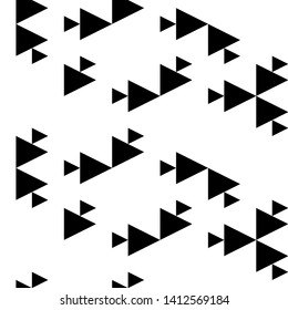 Seamless pattern. Triangles ornament. Geometric backdrop. Triangular shapes wallpaper. Figures background. Polygons motif. Digital paper, textile print, web design, abstract. Vector.