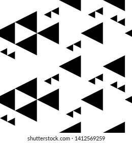 Seamless pattern. Triangles ornament. Geometric backdrop. Triangular shapes wallpaper. Figures background. Polygons motif. Digital paper, textile print, web design, abstract. Vector.