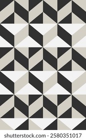 Seamless pattern. Triangles ornament. Geometric backdrop. Triangular shapes wallpaper. Figures background. Polygons motif. Digital paper, textile print, fabric, carpet, web design, abstract