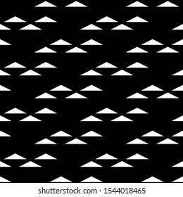 Seamless pattern. Triangles ornament. Geometrical backdrop. Geometric figures background. Triangular shapes wallpaper. Ethnic motif. Digital paper, textile print, web design, abstract. Vector artwork.