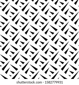 Seamless pattern. Triangles ornament. Geometrical backdrop. Triangular shapes background. Geometric figures wallpaper. Ethnic motif. Digital paper, textile print, web design, abstract. Vector artwork.
