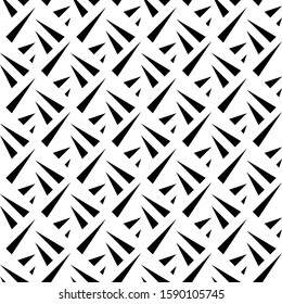 Seamless pattern. Triangles ornament. Geometrical backdrop. Triangular shapes background. Ethnic motif. Digital paper, textile print, web design, abstract. Geometric figures wallpaper. Vector artwork