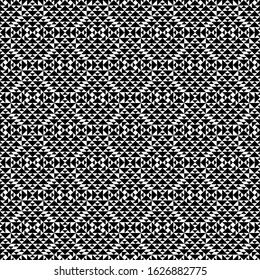 Seamless pattern. Triangles ornament. Geometrical backdrop. Ethnic motif. Triangular shapes background. Digital paper, textile print, web design, abstract. Geometric figures wallpaper. Vector artwork.