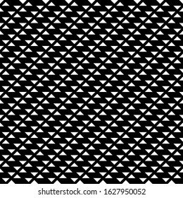 Seamless pattern. Triangles ornament. Geometrical wallpaper. Triangular shapes backdrop. Polygons motif. Digital paper, textile print, web design, abstract. Geometric figures background. Vector art