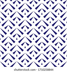 Seamless pattern. Triangles ornament. Geometrical wallpaper. Triangular shapes backdrop. Geometric figures background. Polygons motif. Digital paper, textile print, web design, abstract. Vector art.