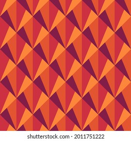 Seamless pattern. Triangles ornament. Tiles backdrop. Triangular shapes wallpaper. Geometric background. Ethic motif. Digital paper. Geometrical web designing. Mosaic textile print. Vector artwork.