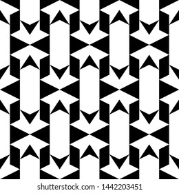 Seamless pattern. Triangles, parallelograms, arrows background. Figures wallpaper. Ethnic motif. Simple ornament. Geometric backdrop. Digital paper, textile print, web design, abstract. Vector work.