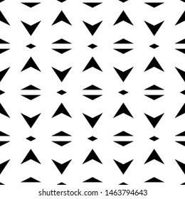 Seamless pattern. Triangles, rhombuses, figures ornament. Ethnic wallpaper. Mosaics background. Geometric motif. Simple shapes backdrop. Digital paper, web design, textile print, abstract. Vector.