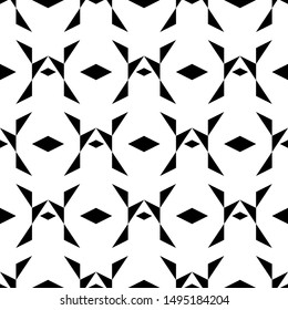 Seamless pattern. Triangles, rhombuses ornament. Geometric backdrop. Simple shapes wallpaper. Figures background. Polygons motif. Digital paper, textile print, web design, abstract. Vector.