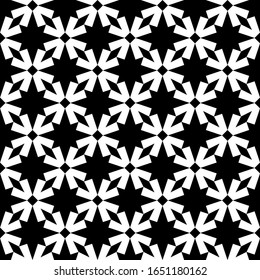 Seamless pattern. Triangles, rhombuses, stars ornament. Geometric backdrop. Triangular, quadrangular, star shapes wallpaper. Figures background. Polygons motif. Textile print, abstract. Vector.