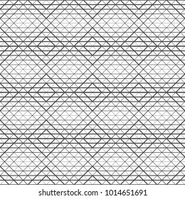 Seamless pattern of triangles and rhombuses. Unusual lattice. Geometric background. Vector illustration. Good design.