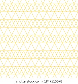 Seamless pattern of triangles and rhombuses. Unusual lattice. Geometric orange background.