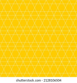 Seamless pattern of triangles and rhombuses. Unusual lattice. Geometric orange background.