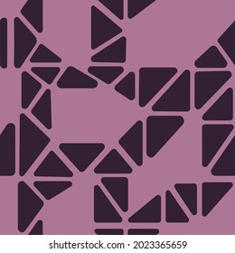 seamless pattern of triangles with rounded corners and chained in pink-brown tones for prints on fabrics, clothing, packaging and for room decoration, covers, ceramics