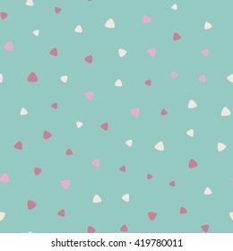 Seamless pattern with triangles of summer colors. Vector repeating texture.