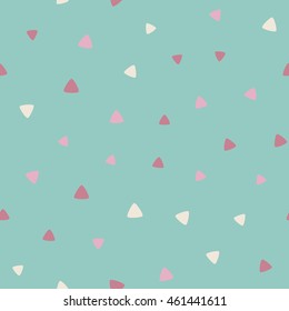 Seamless pattern with triangles of summer colors