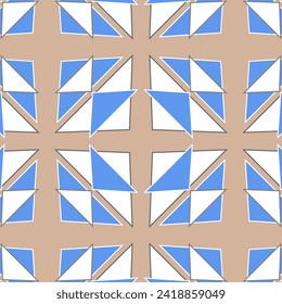 Seamless pattern triangles. Template for tablecloth, blanket, track, carpet, linen. Backgroundpattern triangles