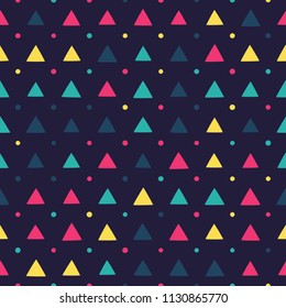 Seamless pattern with triangles. Vector repeating texture.